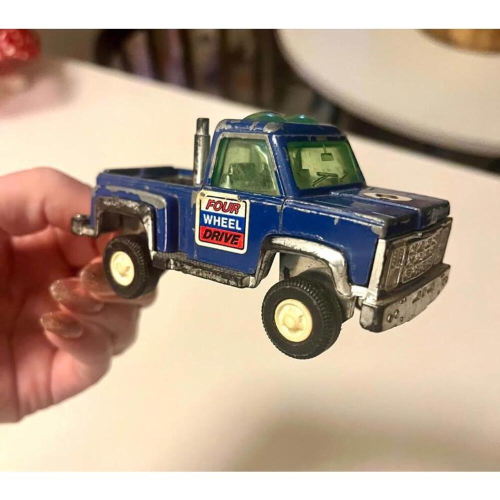1970s Step Side Chevy  Truck Four  Wheel Drive Vintage Tootsie Toy